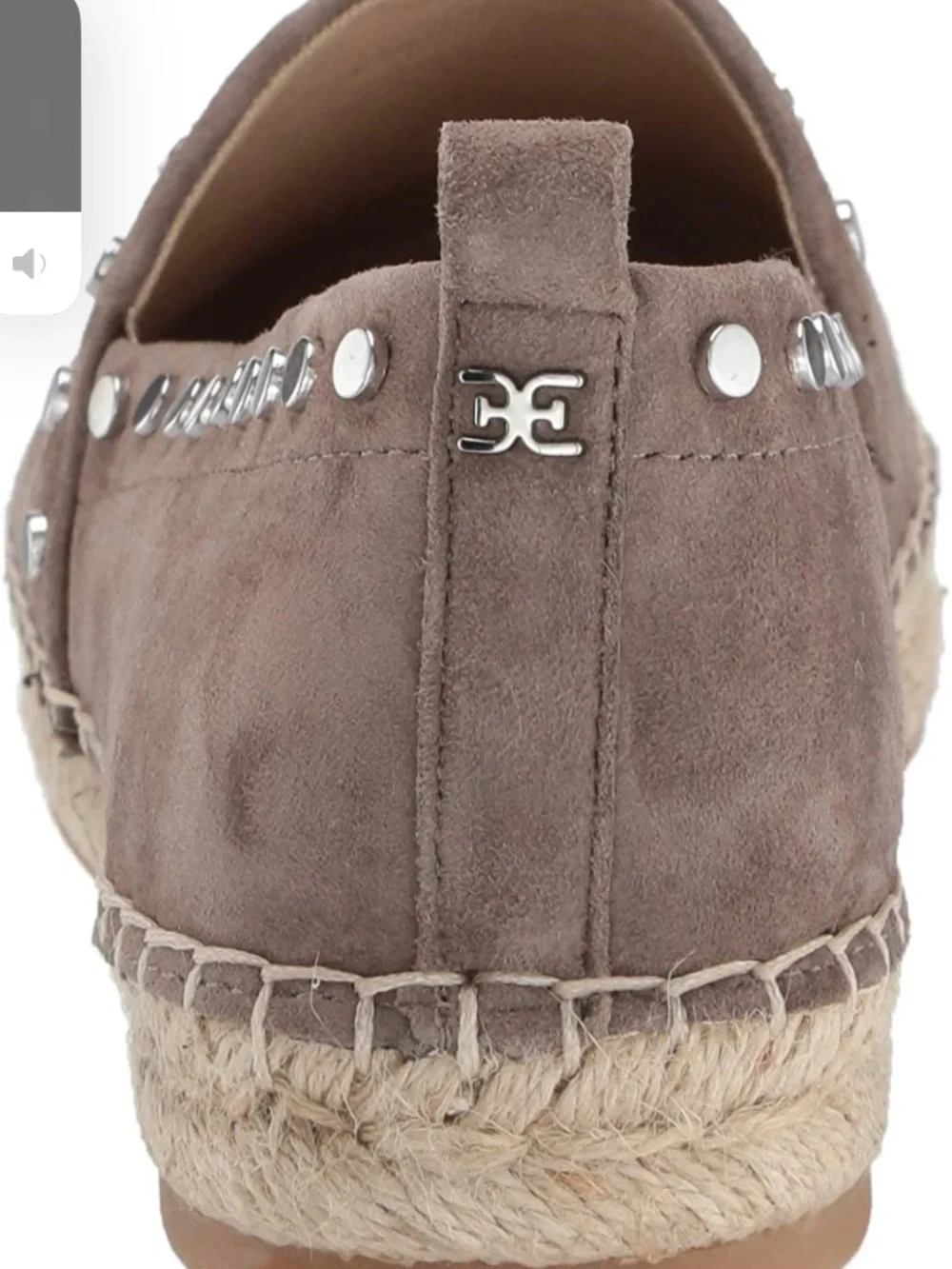 Sam Edelman Koda Suede Studded Espadrille Slip-Ons
